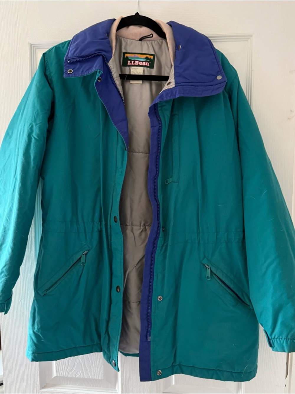 Vintage L.L.Bean women’s Teal Jacket with Blue accents